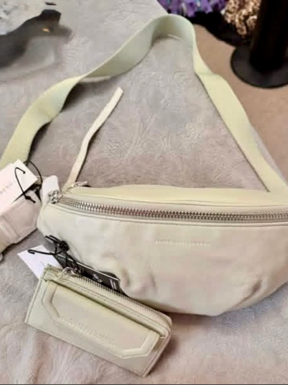 Aimee Kestenberg Sage/Olive Crossbody with Coin Pouch